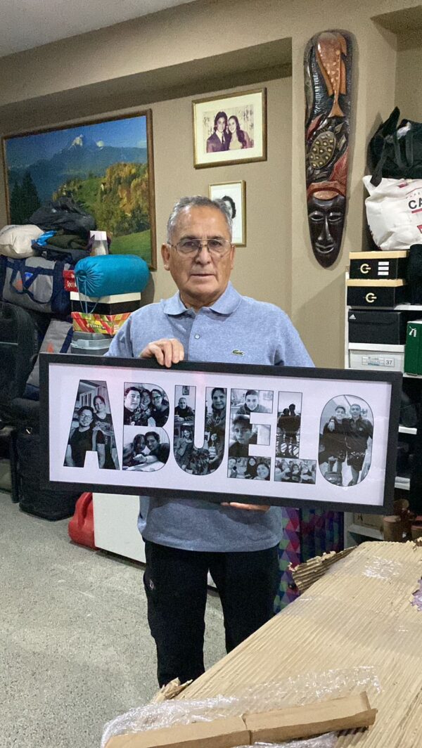 Cuadro Abuelos Collage Letras/Fotos