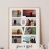 Cuadro Personalizado 'LOVE' Vertical (Mosaico de Parejas)