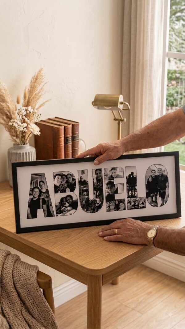 Cuadro Abuelos Collage Letras/Fotos