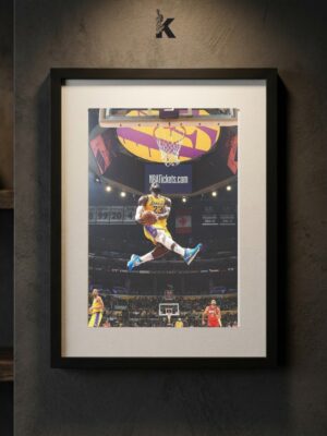 Cuadro Lebron James Volcada Lakers