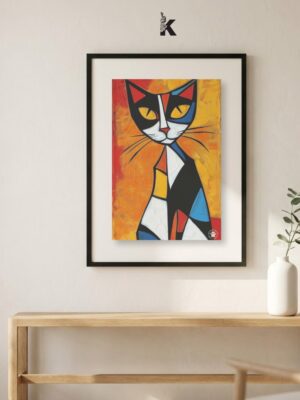 Cuadro Picasso Gato Cubista